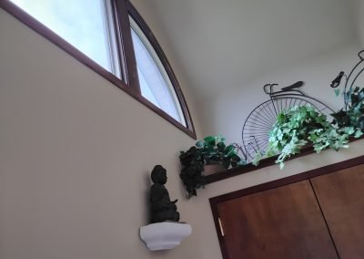 Foyer entrance with cathedral ceiling at first-floor Marlton office condo for sale on Route 73, New Jersey.